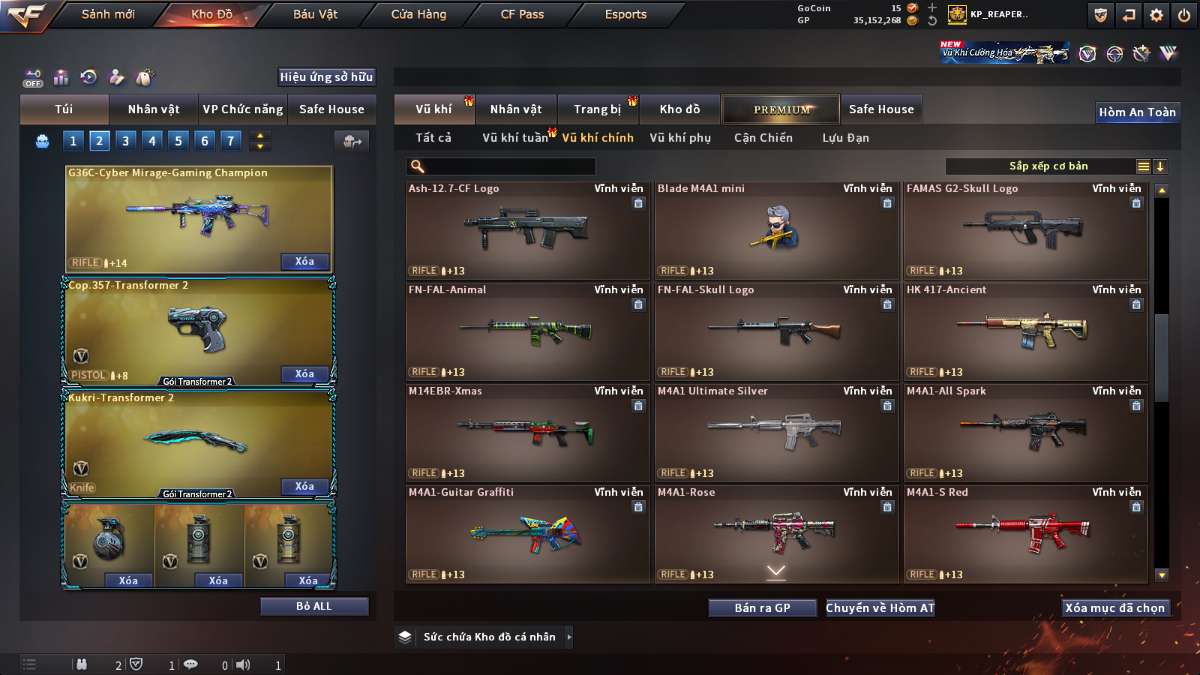 shop acc cf uy tin gia re